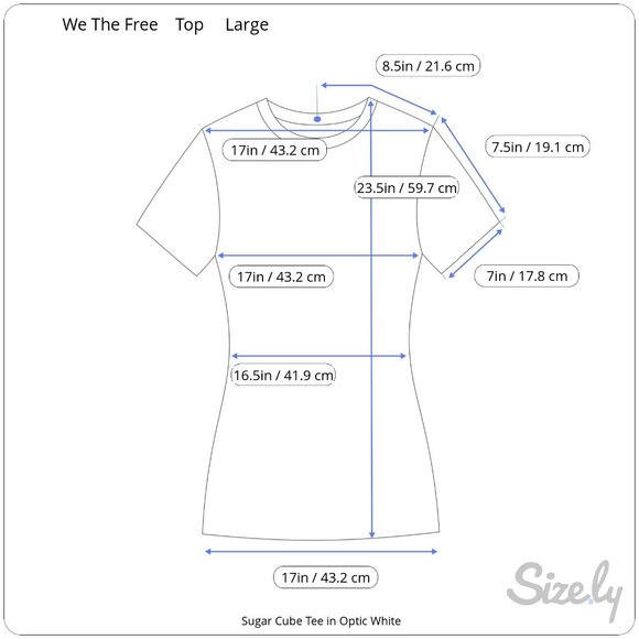 NWT WE THE FREE Sugar Cube Tee in Optic White Size Large - Picture 16 of 17